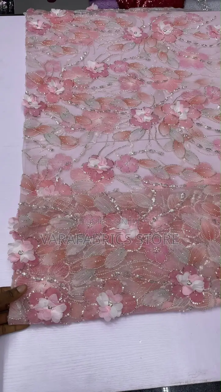 Luxury Floral Beaded Lace