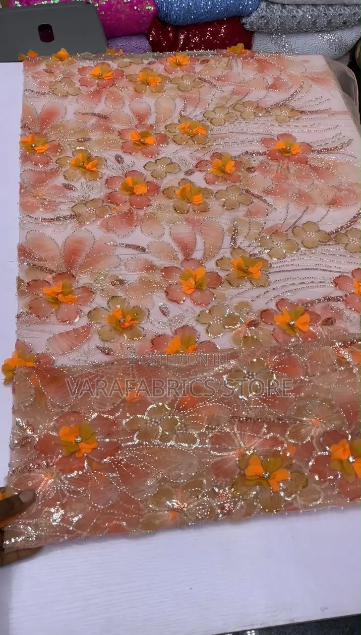 Luxury Floral Beaded Lace