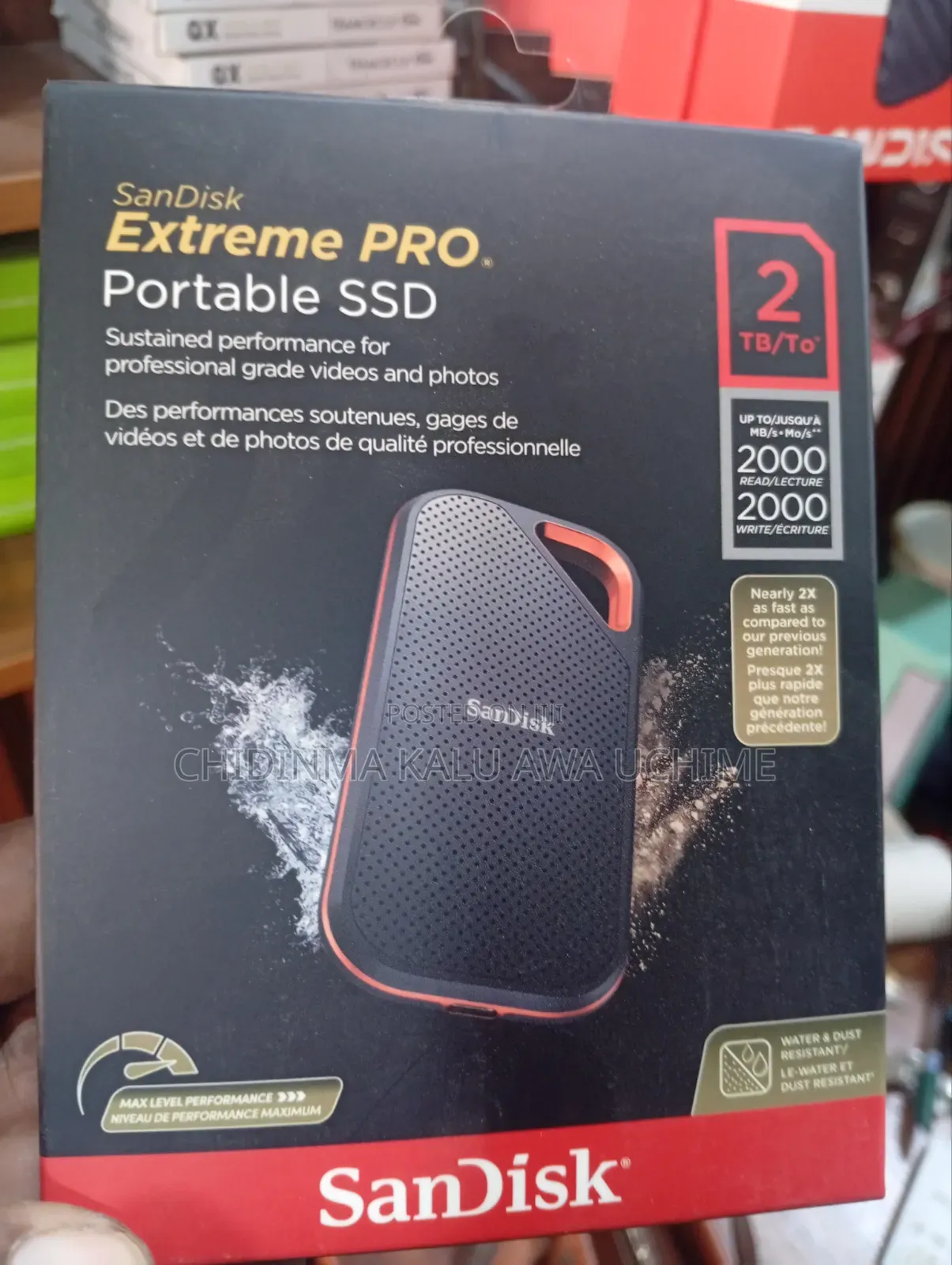 Sandisk Extreme Pro Portable SSD 2tb