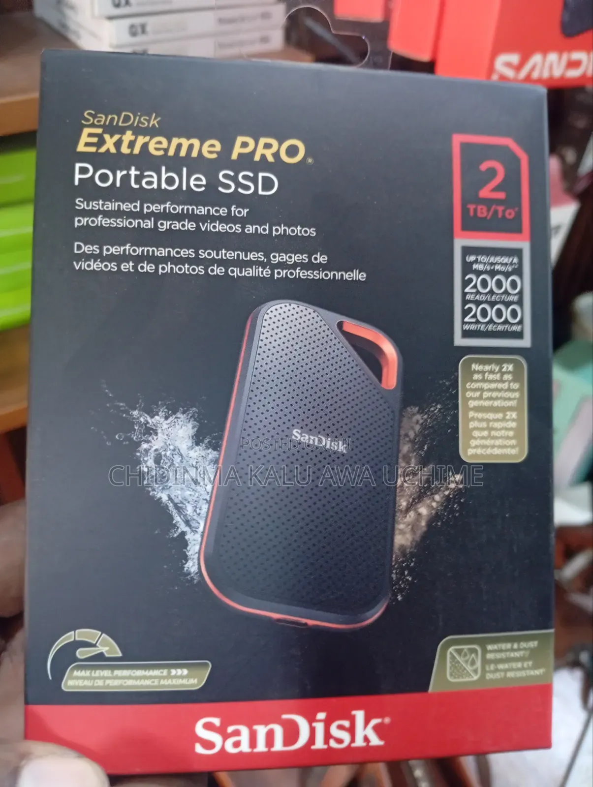 Sandisk Extreme Pro Portable SSD 2tb