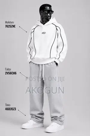 Stylish Black White Men’s Tracksuit – Hoodie Joggers