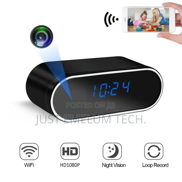 Table Clock Spy Camera