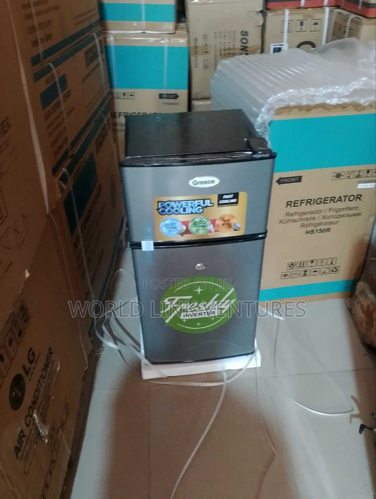 Greece Inverter Table Top Fridge Double Door