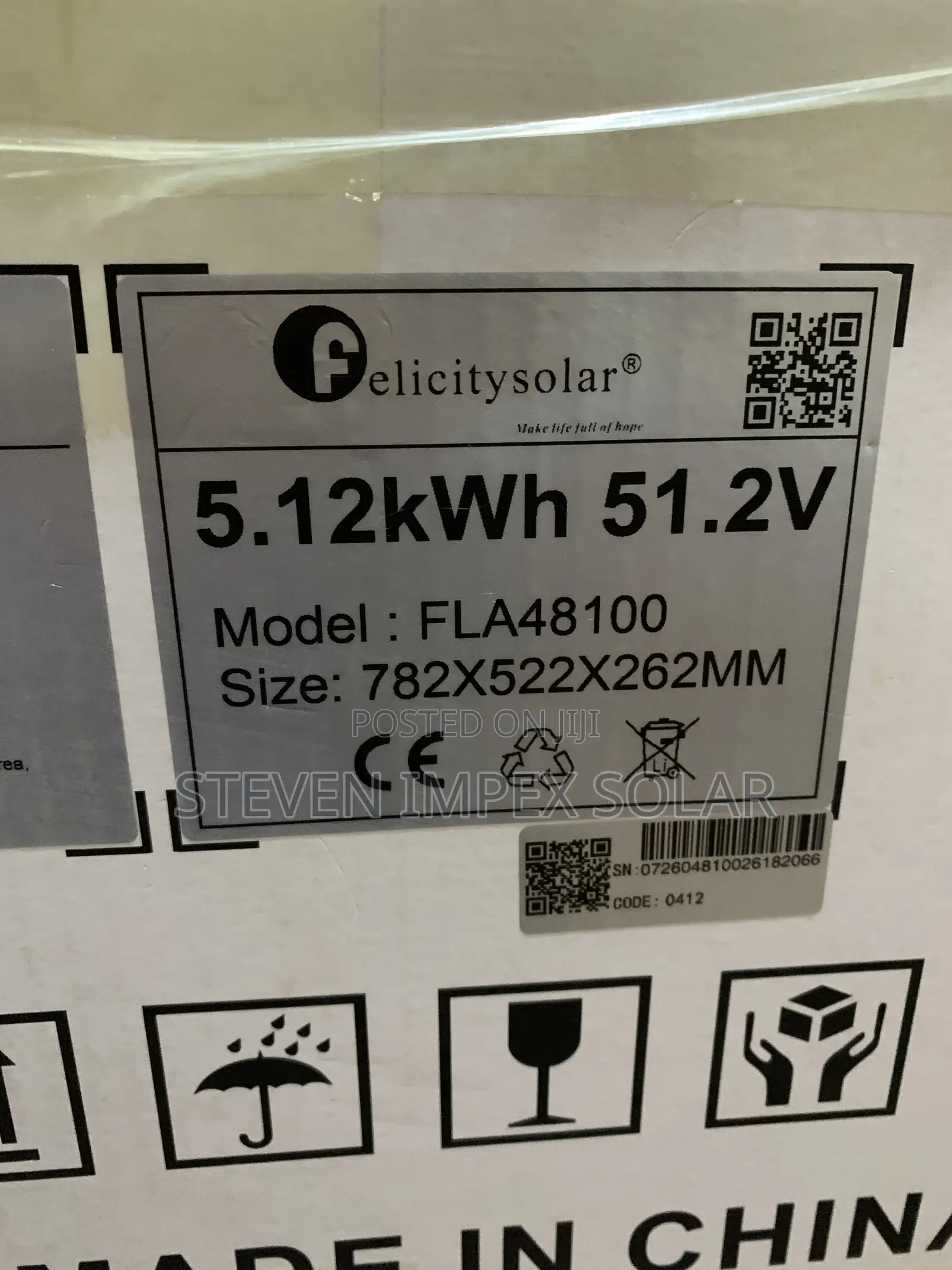 Felicity Icon Lithium Solar Battery 5kwh 51.2v