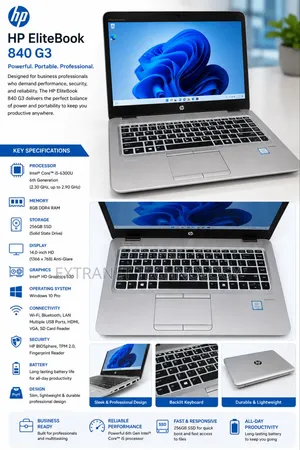 Laptop HP EliteBook 840 G3 8GB Intel Core i5 SSD 256GB