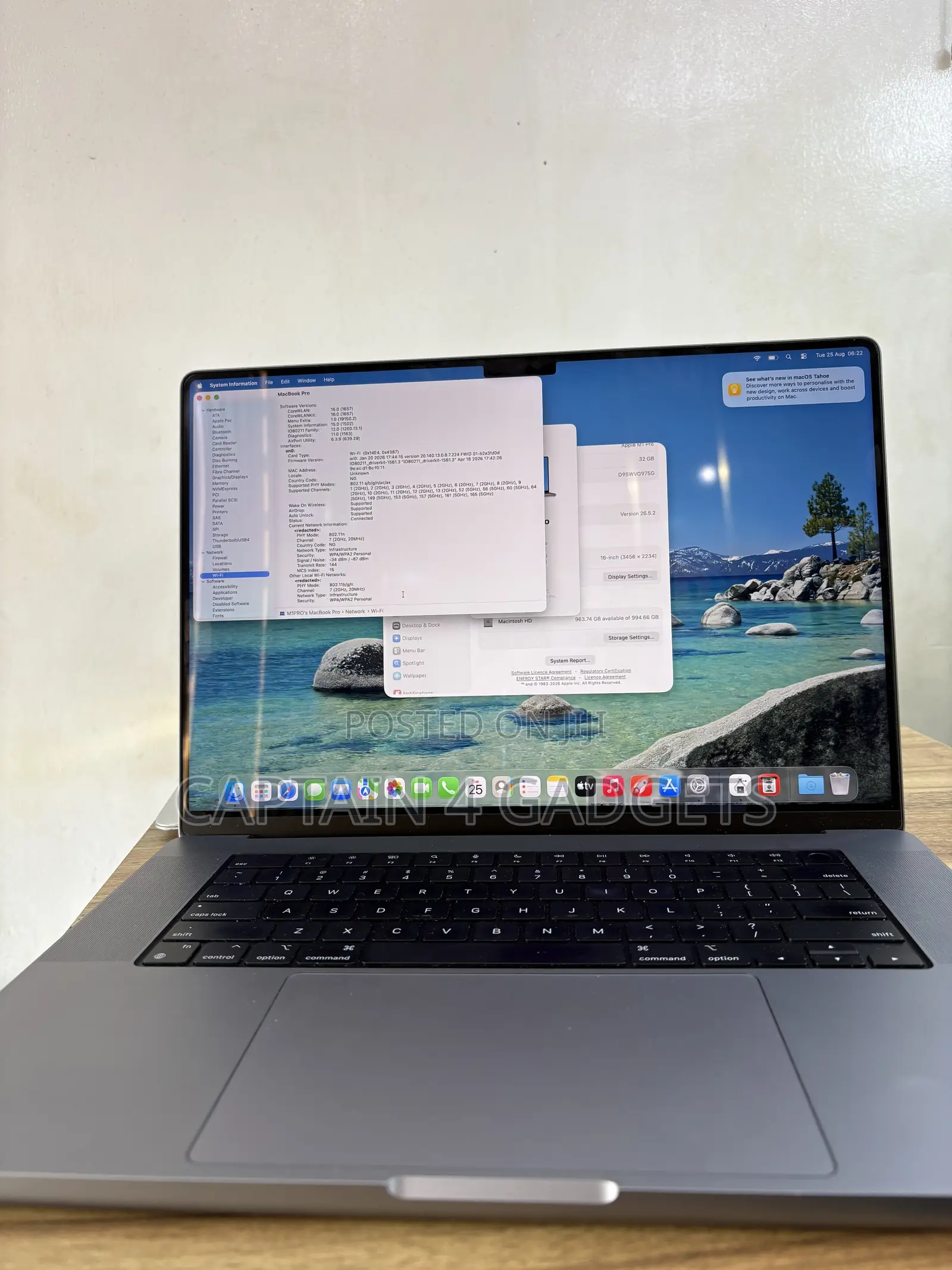 Laptop Apple MacBook Pro 2021 M1 32GB Apple M1 Pro SSD 1T