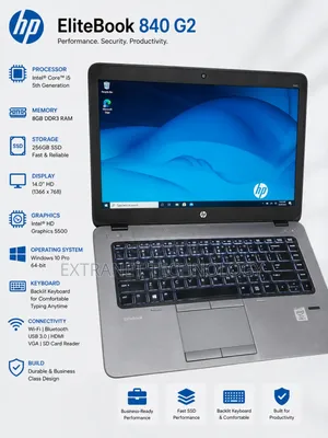 Laptop HP EliteBook 840 G2 8GB Intel Core i5 SSD 256GB