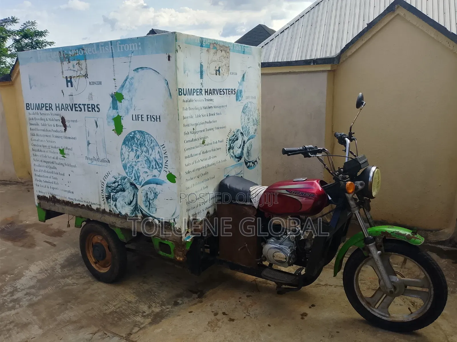 Cargo Delivery Tricycle With Closed Box Body.