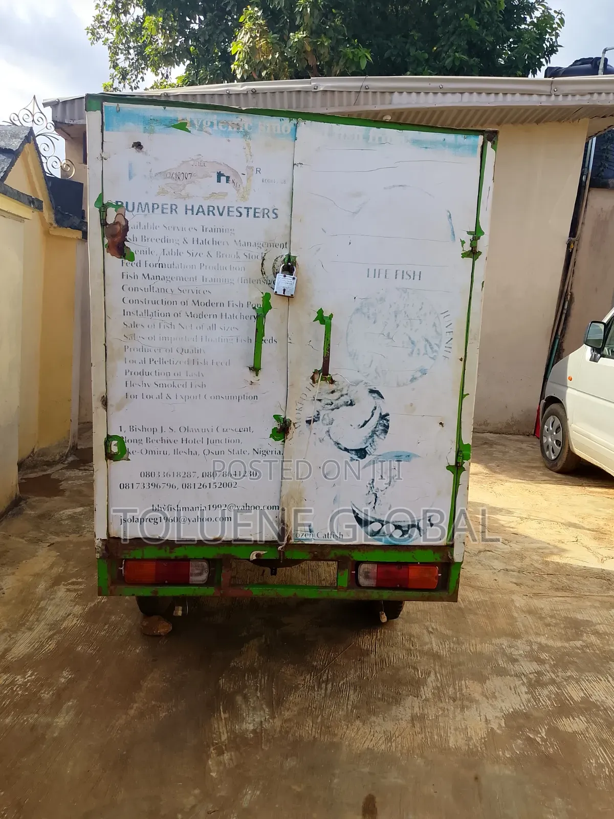 Cargo Delivery Tricycle With Closed Box Body.