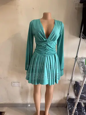 Elastic, Teal Mini/Short Dress