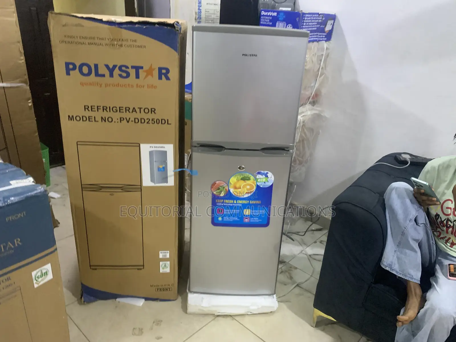 Polystar 250L Frost Free Double Door Refrigerator