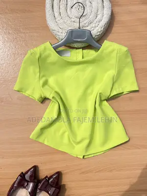 DW02 — Thrift Lemon Mini Jacket Blouse🍋  Bust: 18” Uk Size: 8/10