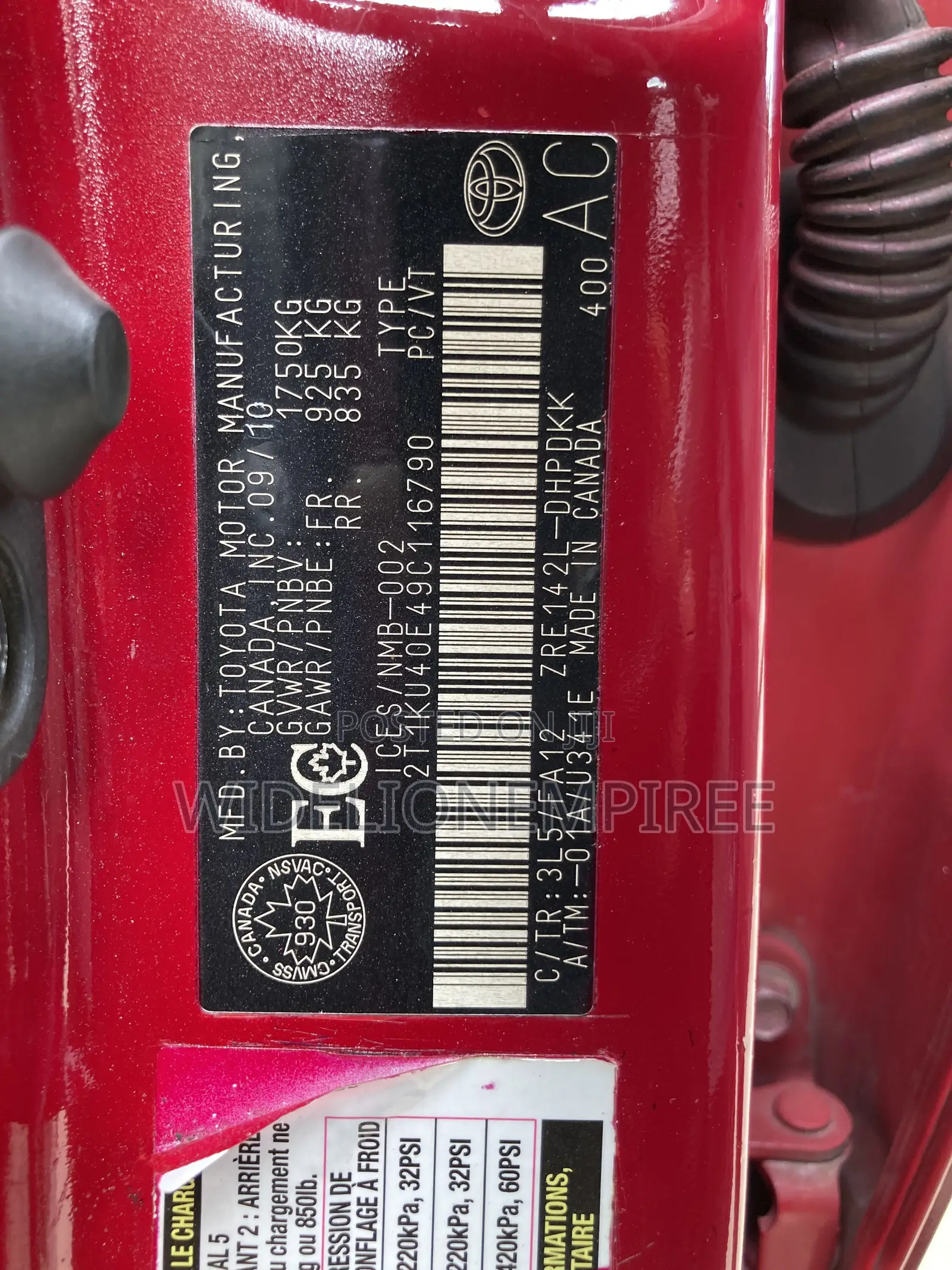 Toyota Matrix 2010 Red