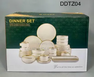 Gold Rimmed Dinner Set