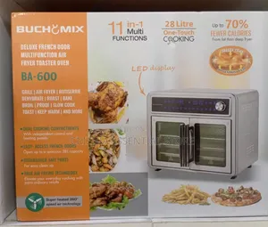 Buchymix 28-Litre, 11-in-1 Double French Door Airfryer, Toaster & Oven
