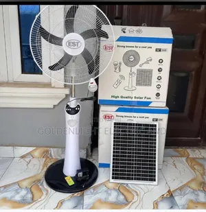 18-Inch EST Rechargeable Solar Standing Fan