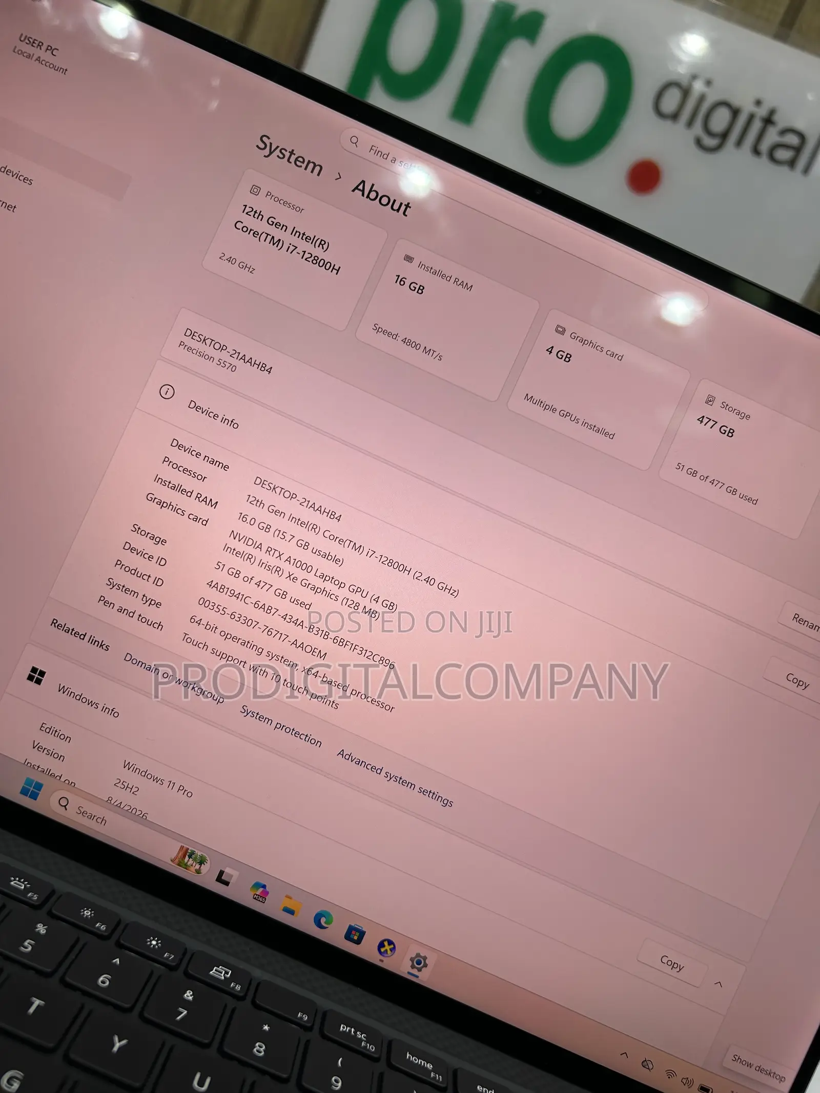 Laptop Dell Precision 5570 16GB Intel Core i7 SSD 512GB