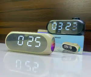 Smart RGB Bedside Table Speaker (Digital Clock + Alarm + FM Radio)