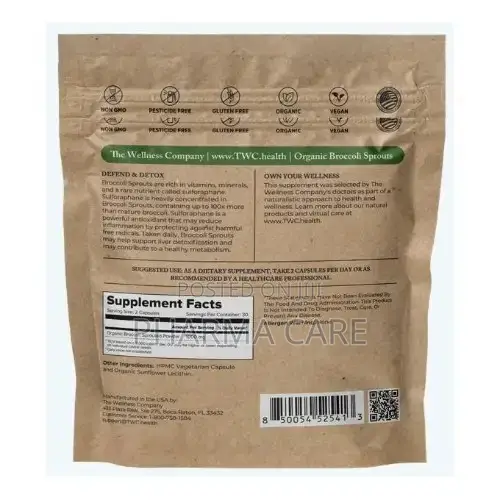 Organic Broccoli Sprouts 60 Vcap