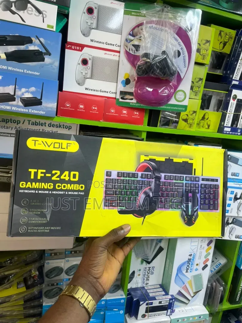 T-Wolf 4in1 Gaming Combo, Keyboard, Headset, Mouse and Mouse Pad