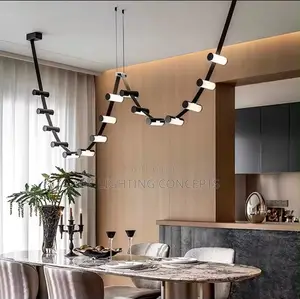 Modern Minimalist Geometric Luxury Linear Pendant Light Fr Living Room