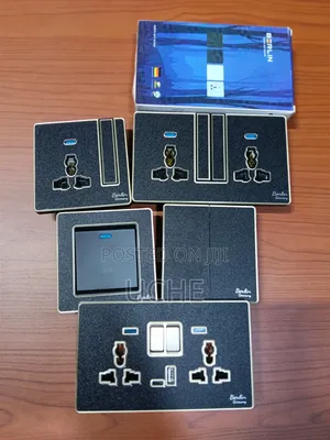 Berlin Sand Black Acrylic Socket and Switches