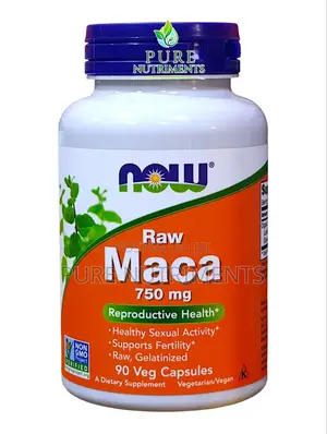 NOW Raw Maca 750mg 90 Veg Caps_Reproductive Health Fertility & Support