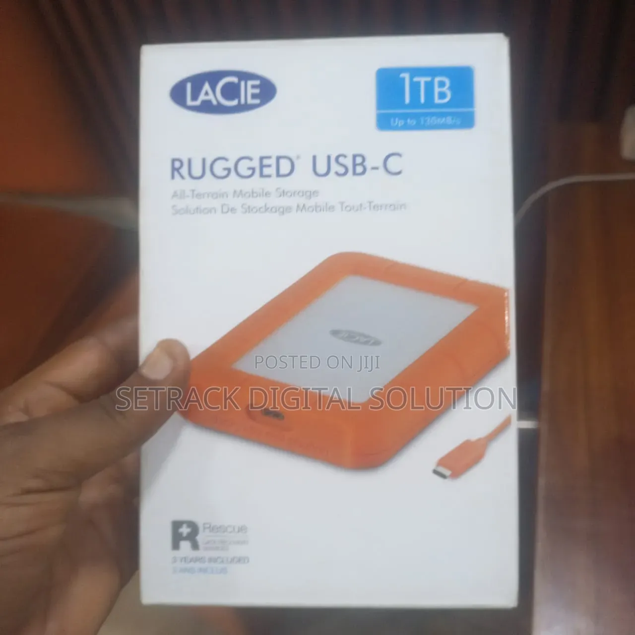 Lacie 1tb Rugged USB -C Portable External Hard Drive