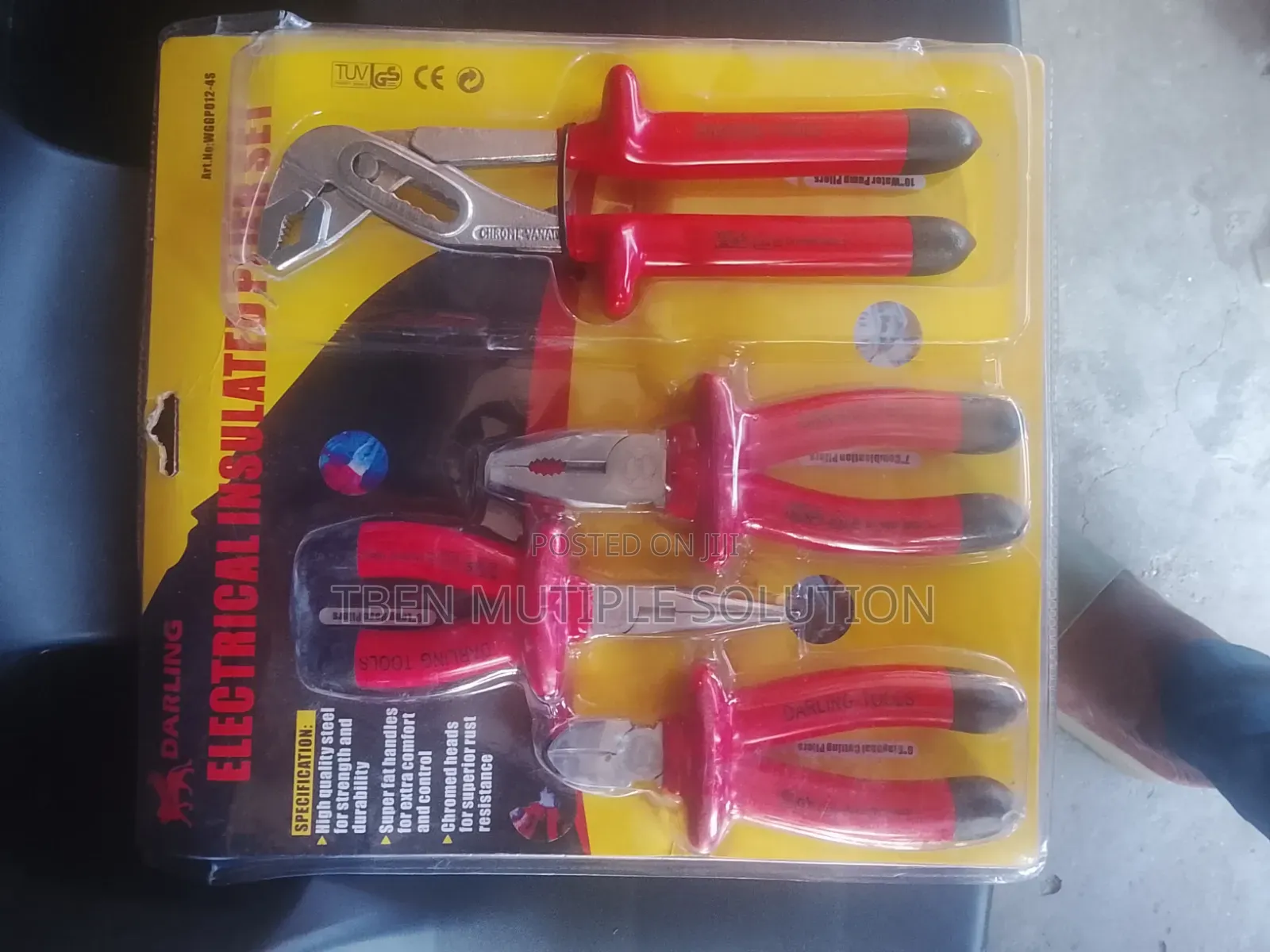 4-Piece Electrical Insulated Plier Set