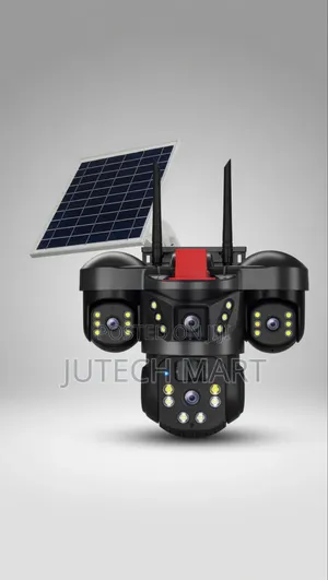 3-Lens 4G Solar CCTV Camera, 360° PTZ, AI Tracking & Night Vision
