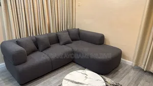 L Shape Sofa With Pillow by Ayobami Furniture