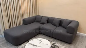 L Shape Sofa With Pillow by Ayobami Furniture