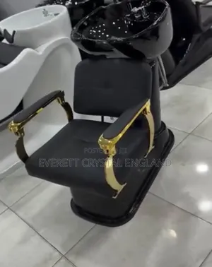 Executive Salon Chair With Gold Design