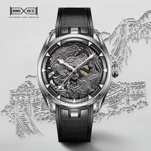 Bexei  Mechanical Rubber / Leather Watch