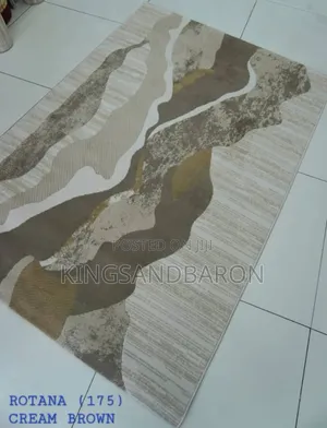 7x10fts Brown&cream Turkish Center Rugs
