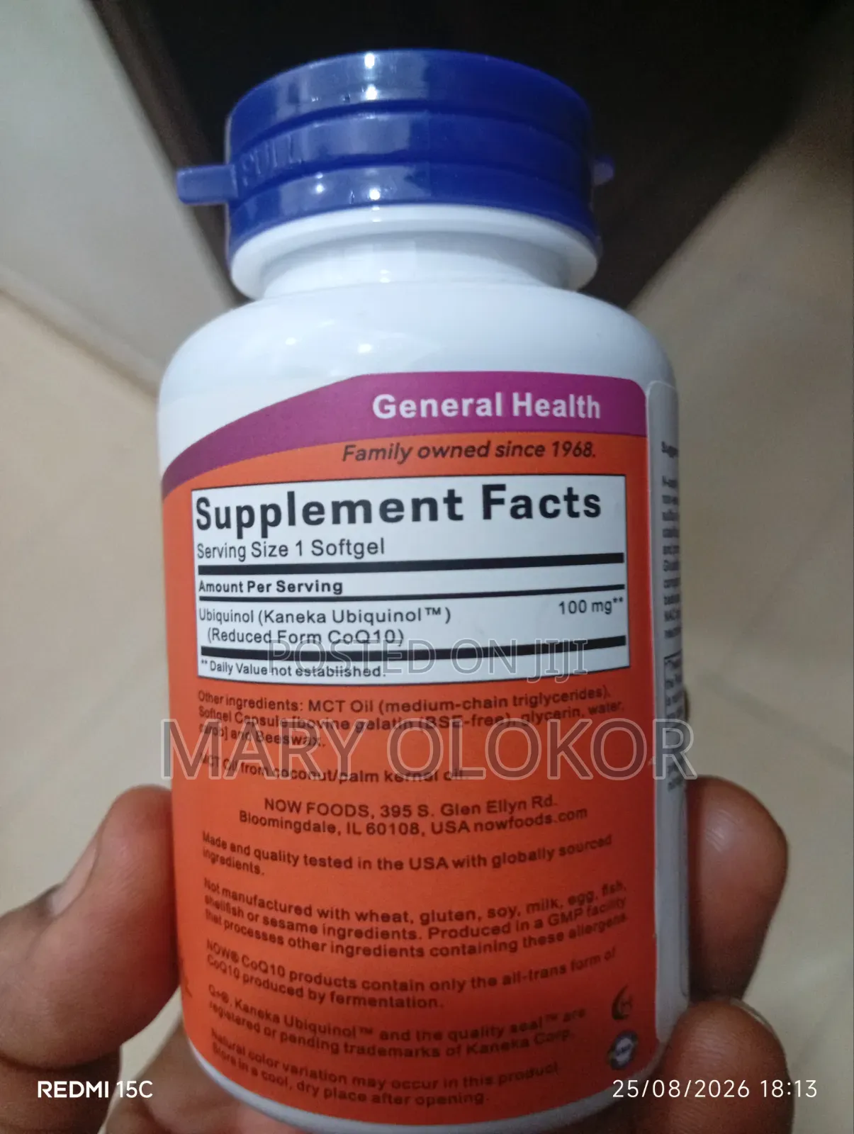 Now Ubiquinol 100mg 120 Softgels