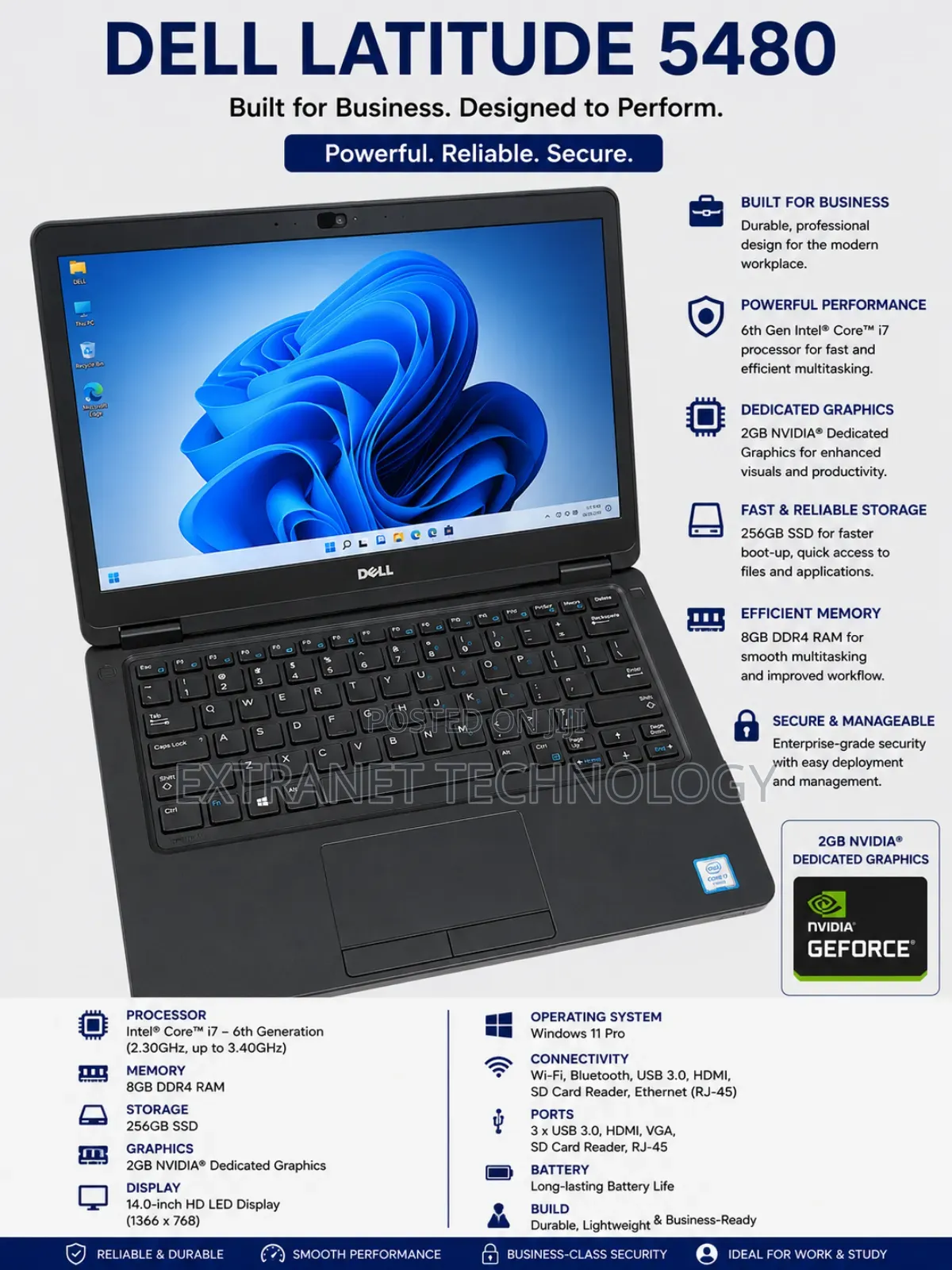Laptop Dell Latitude 5480 8GB Intel Core i7 SSD 256GB