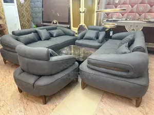 Italian Grey Leather Chair, With Adjuster,center Table