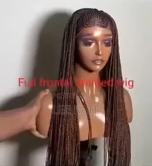 Human Hair Full Frontal Glueless Braided Wig