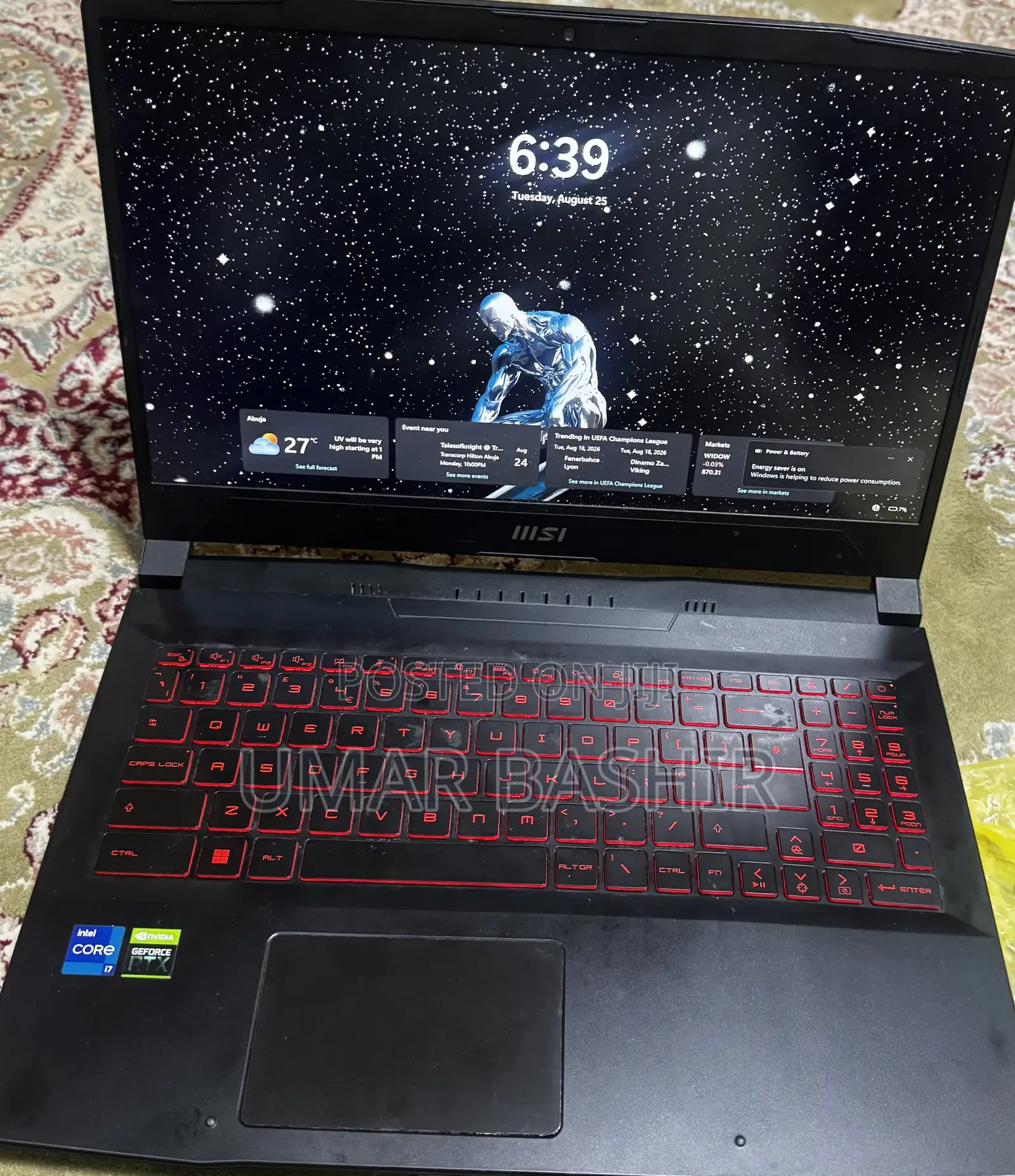 Laptop MSI Katana 15 32GB Intel Core i7 SSD 500GB