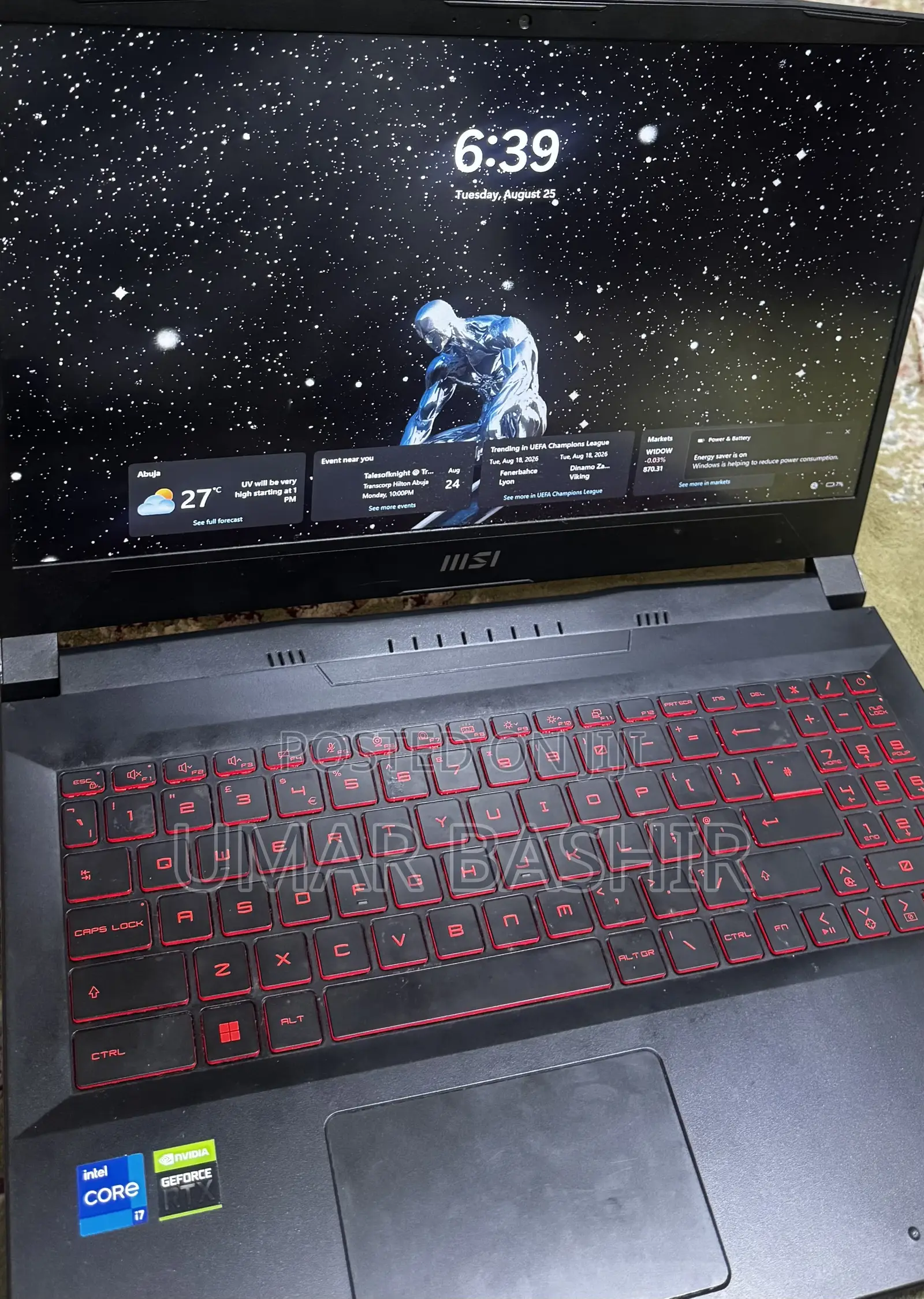 Laptop MSI Katana 15 32GB Intel Core i7 SSD 500GB