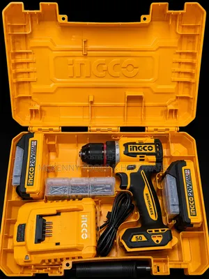 INGCO 20V Brushless Cordless Impact Drill Kit (Complete Set + 2 Batry