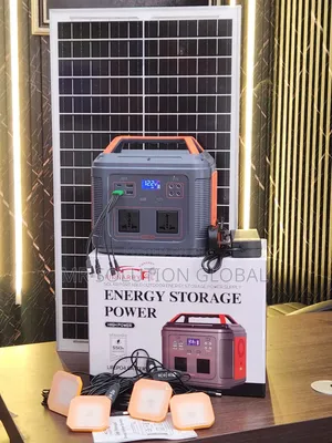 350W Lithium Battery Solar Generator With 50W Solar Panel & 4 Bulbs