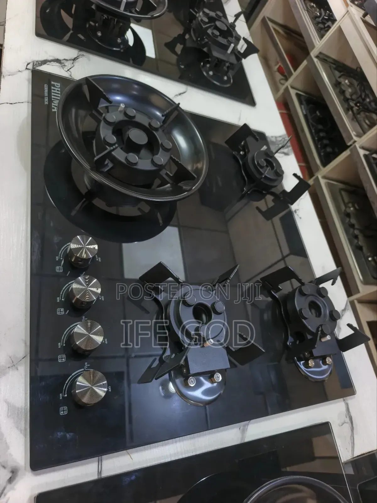 Original PHIIMA Inbuilt New Design Flips Up 4 Burners Gas Cooker HOB.