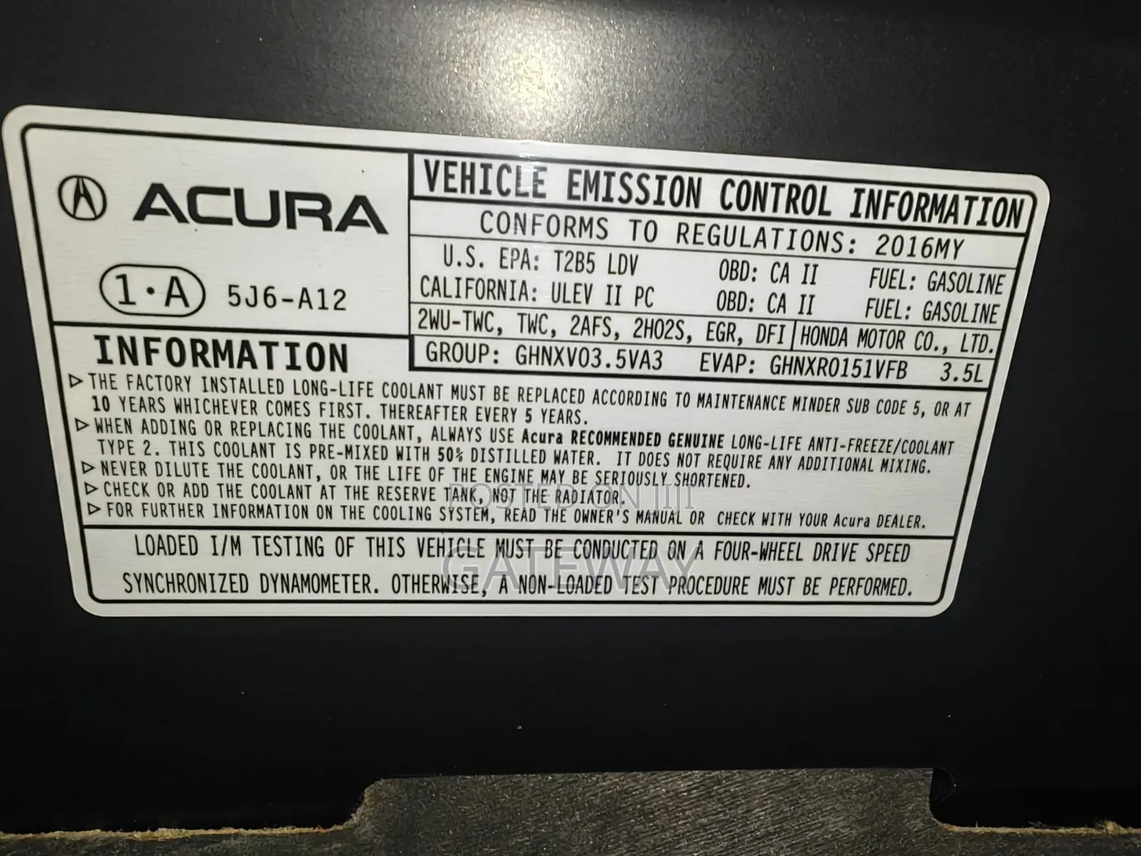 Acura MDX 2016 Black