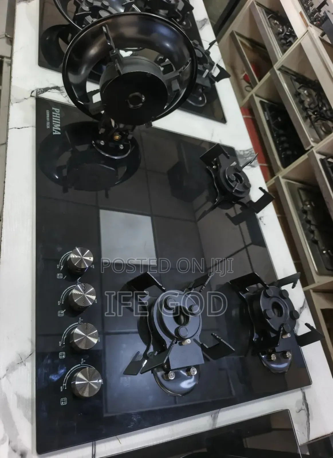 Original PHIIMA Built-in 60CM Flips Up 4 Burners Automatic Gas HOB.
