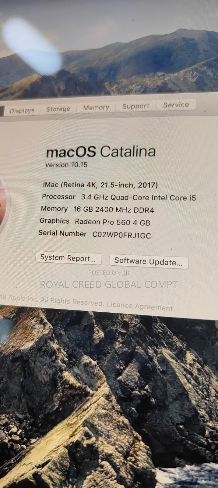 Desktop Computer Apple iMac 16GB Intel Core i5 SSD 256GB