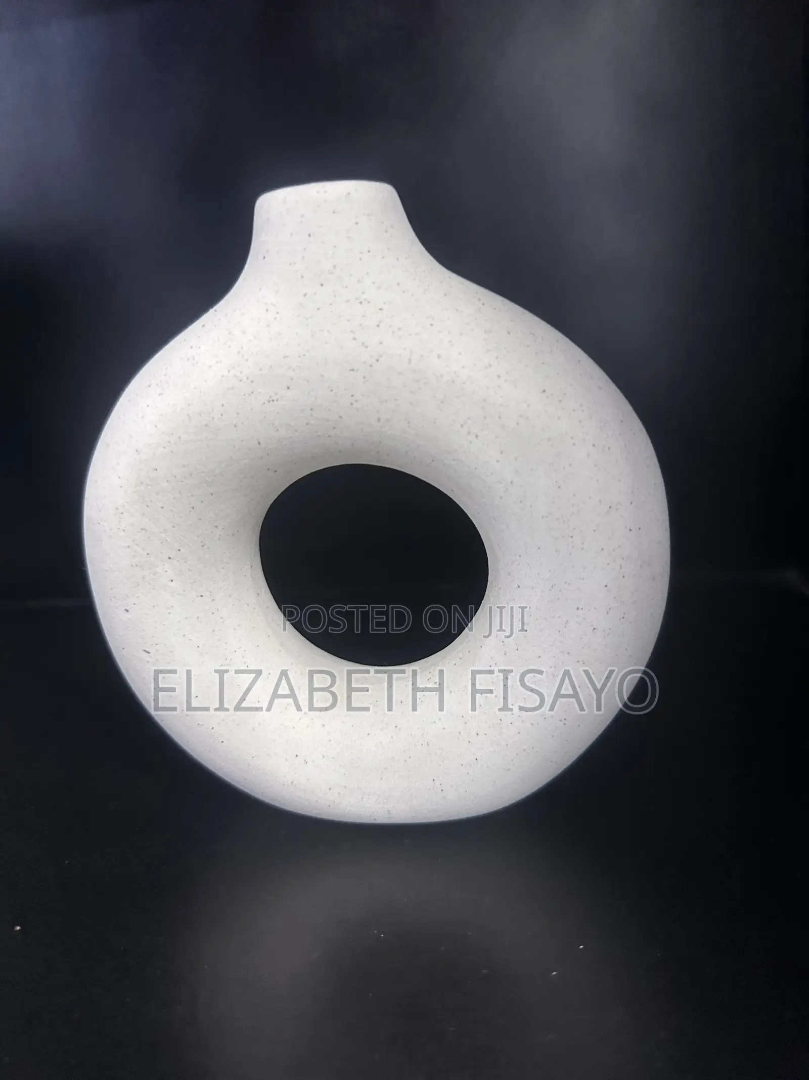 White Donut Vase