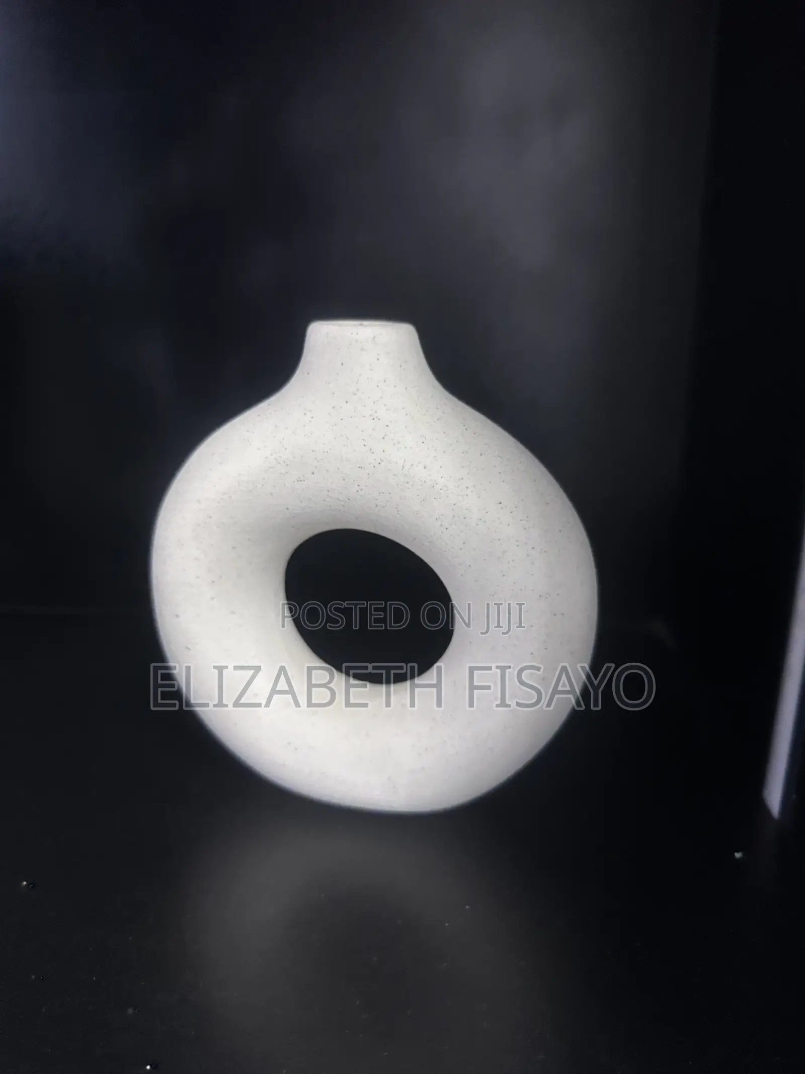 White Donut Vase