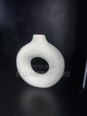 White Donut Vase
